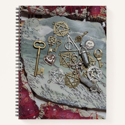 Pentacules sur le Carnet opal dendritique et Rose (Devant)