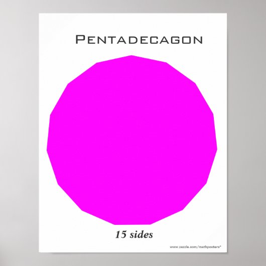 Pentadecagon-Poster van veelhoek Poster (Voorkant)