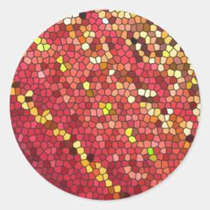 Pentagon Mosaic Ronde Sticker