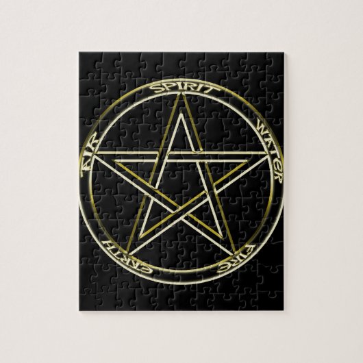 Pentagram Aarde, lucht en vuur Legpuzzel (Verticaal)