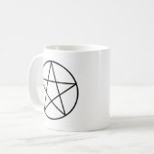 Pentagram binnen cirkel koffiemok (Voorkant links)