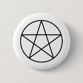 Pentagram binnen cirkel ronde button 5,7 cm