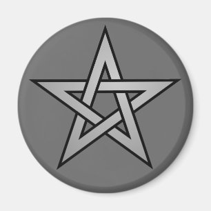 Pentagram Gray op grijs Magneet