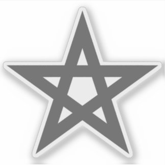 Pentagram (grijs) sticker