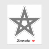 Pentagram (grijs) sticker (Vel)