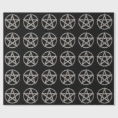 Pentagram Hammered Chrome Cadeaupapier (Vlak)