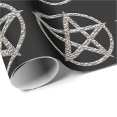 Pentagram Hammered Chrome Cadeaupapier (Rol Hoek)