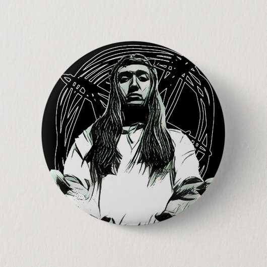 Pentagram Jesus Button (Voorkant)