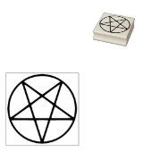 pentagram kunststempel 	rubberstempel (Gestempeld)