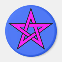 Pentagram Magenta op blauw