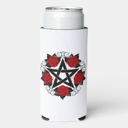 Pentagram met rode rozen (Seltzer Achterkant)