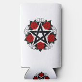 Pentagram met rode rozen (Achterkant)