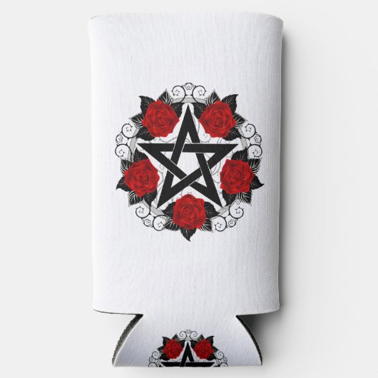 Pentagram met rode rozen (Voorkant)