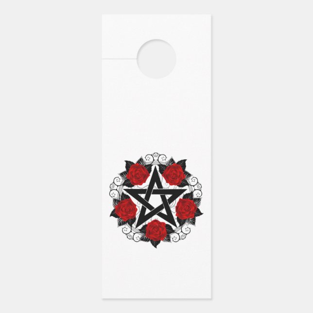 Pentagram met rode rozen (Voorkant)