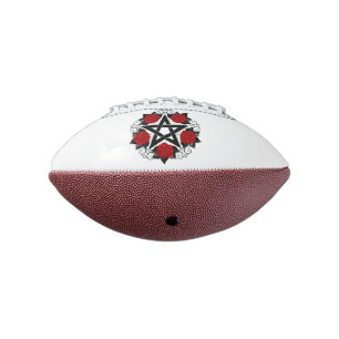 Pentagram met rode rozen american football