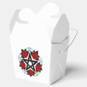 Pentagram met rode rozen bedankdoosjes (Geopend)