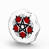 Pentagram met rode rozen fotoblokken (Rechts)