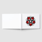 Pentagram met rode rozen gastenboek (Volledig)