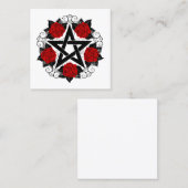 Pentagram met rode rozen kortingskaartje (Voorkant / Achterkant)