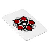 Pentagram met rode rozen magneet (Rechterzijde)