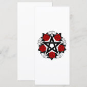 Pentagram met rode rozen menu (Voorkant / Achterkant)