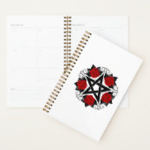 Pentagram met rode rozen planner (Display)