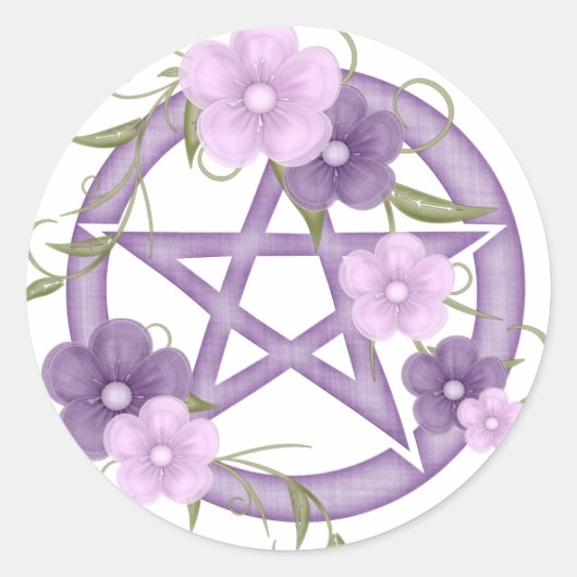 Pentagram & mystiek-1 ronde sticker (Voorkant)