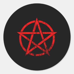 Pentagram Occult Wicca Symbool Gothic Witchcraft t Ronde Sticker