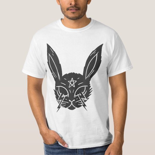 Pentagram Punk konijn T-Shirt (Voorkant)