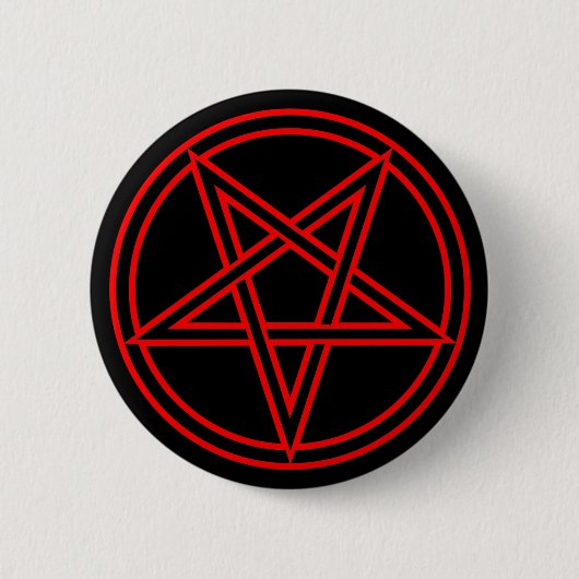 Pentagram Ronde Button 5,7 Cm (Voorkant)