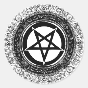  pentagram ronde sticker