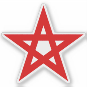 Pentagram (rood) sticker