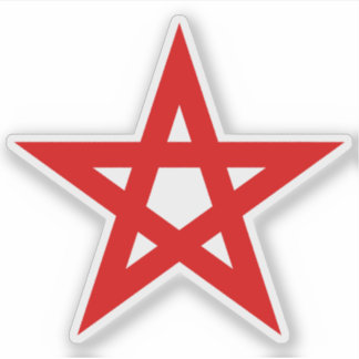 Pentagram (rood) sticker