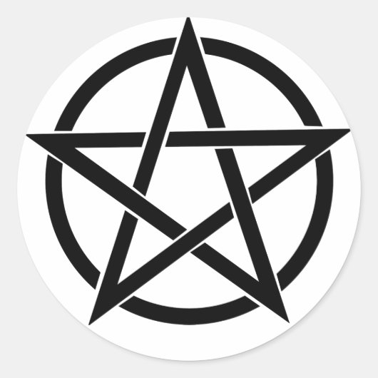 Pentagram-Sticker Ronde Sticker (Voorkant)