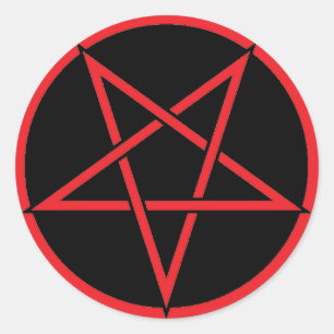 Pentagram-Sticker Ronde Sticker