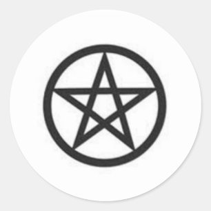 Pentagram-Stickers Ronde Sticker