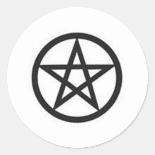 Pentagram-Stickers Ronde Sticker (Voorkant)