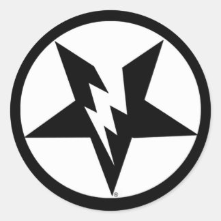 Pentagram-stickers Ronde Sticker