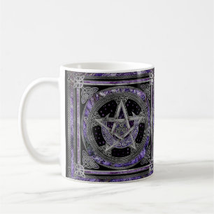Pentagram Triskelion Amethyst Moon Koffiemok