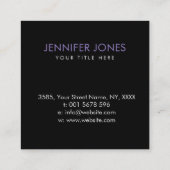 Pentagram Triskelion Amethyst Moon  Vierkante Visitekaartje (Achterkant)