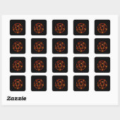 pentagram vierkante sticker (Vel)
