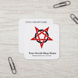 Pentagram vierkante visitekaartje