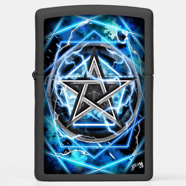 Pentagram wicca Zippo Lighter (Voorkant)