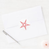 Pentagramm pentacle ronde sticker (Envelop)