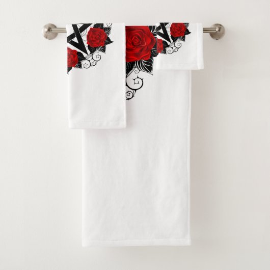 Pentagramme aux roses rouges (En situation)