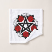 Pentagramme aux roses rouges (Gant de toilette)