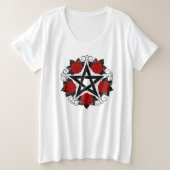 Pentagramme aux roses rouges (Design devant)