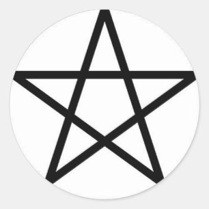 Pentagramstickers Ronde Sticker