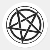 Pentagramsymbool Ronde Sticker (Voorkant)