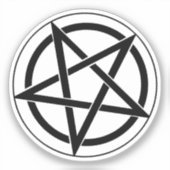 Pentagramsymbool Sticker (Voorkant)